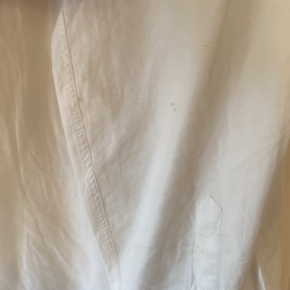 Large Southern Tide white linen dress shirt - Picture 3 of 4